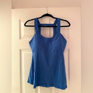 Blue Nancy Rose padded bra cotton tank - 10